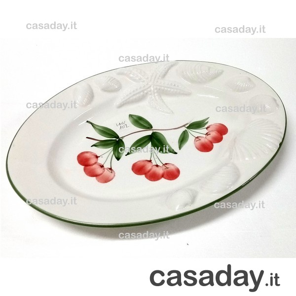 PIATTO OVALE LIMONI CERAM.XQ-0738 